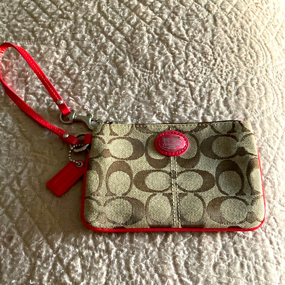 Pink Coach Wristlet